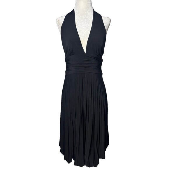 Caché Womens Black Y2K Cocktail Dress Size 2 Goth Glam Prom Eveningwear Fairy - Picture 1 of 9